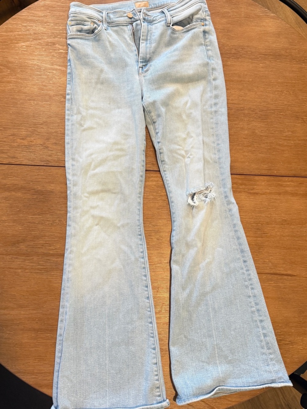 MOTHER Light Blue Flare Jeans